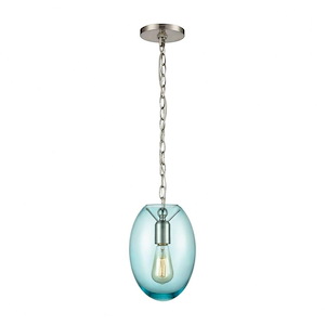 Ellipsa - 1 Light Mini Pendant in Modern/Contemporary Style with Luxe/Glam and Retro inspirations - 10 Inches tall and 7 inches wide