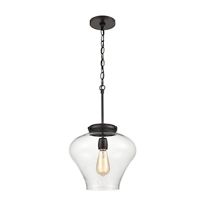 Amore - 1 Light Pendant in Modern/Contemporary Style with Country/Cottage and Coastal/Beach inspirations - 13 Inches tall and 12 inches wide