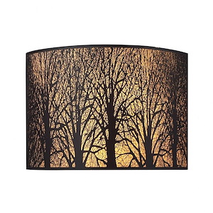 Woodland Sunrise - 2 Light Wall Sconce in Modern/Contemporary Style with Country/Cottage and Asian inspirations - 8 Inches tall and 11 inches wide - 240160