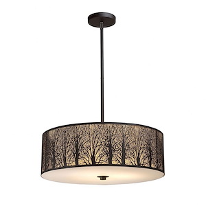 Woodland Sunrise - 47.5W 5 LED Chandelier in Modern/Contemporary Style with Country/Cottage and Asian inspirations - 8 Inches tall and 24 inches wide - 240156