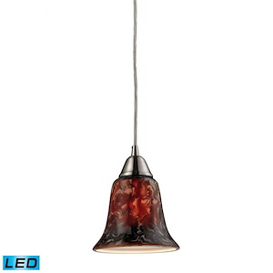 Confections - 9.5W 1 LED Pendant-7 Inches Tall and 6 Inches Wide
