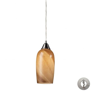 Sandstone - 9.5W 1 LED Mini Pendant in Transitional Style with Coastal/Beach and Country/Cottage inspirations - 11 Inches tall and 5 inches wide - 1208636
