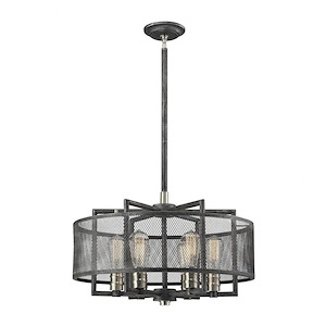 Slatington - 6 Light Chandelier in Transitional Style with Urban/Industrial and Modern Farmhouse inspirations - 14 Inches tall and 22 inches wide - 459270