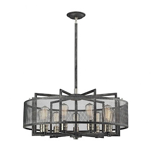 Slatington - 9 Light Chandelier in Transitional Style with Urban/Industrial and Modern Farmhouse inspirations - 14 Inches tall and 28 inches wide