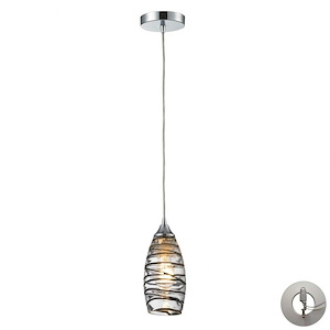 Twister - 1 Light Pendant in Transitional Style with Coastal/Beach and Boho inspirations - 10 Inches tall and 5 inches wide