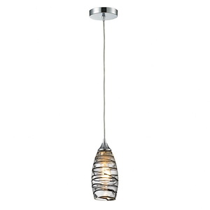 Twister - 1 Light Pendant in Transitional Style with Coastal/Beach and Boho inspirations - 10 Inches tall and 5 inches wide - 1208577