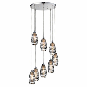 Twister - 8 Light Configurable Pendant In Coastal Style-10 Inches Tall and 18 Inches Wide