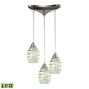 Vines - 27W 3 LED Configurable Pendant In Coastal Style-8 Inches Tall and 12 Inches Wide