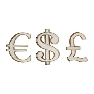Currency - 14 Inch Wall Display (Set of 3)