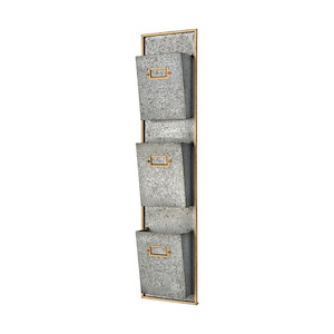 Whitepark Bay - Transitional Style w/ ModernFarmhouse inspirations - Iron Wall Organizer - 34 Inches tall 8 Inches wide