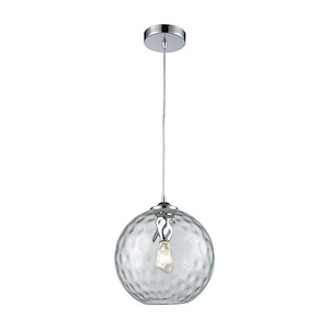 Watersphere - 1 Light Configurable Pendant In Modern Style-11 Inches Tall and 10 Inches Wide