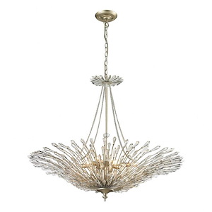 Viva - 8 Light Chandelier in Traditional Style with Nature-Inspired/Organic and Luxe/Glam inspirations - 31 Inches tall and 37 inches wide - 421693