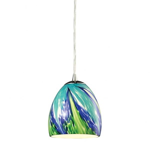 Colorwave - 1 Light Mini Pendant in Modern/Contemporary Style with Boho and Coastal/Beach inspirations - 7 Inches tall and 6 inches wide - 421691