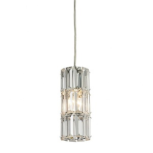 Cynthia - 1 Light Mini Pendant in Modern/Contemporary Style with Luxe/Glam and Art Deco inspirations - 8 Inches tall and 3 inches wide