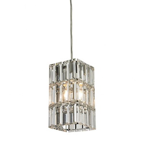 Cynthia - 1 Light Mini Pendant in Modern/Contemporary Style with Luxe/Glam and Art Deco inspirations - 8 Inches tall and 4 inches wide
