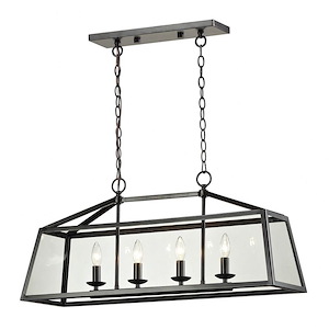 Alanna - 4 Light Chandelier in Transitional Style with Country/Cottage and Modern Farmhouse inspirations - 15 Inches tall and 10 inches wide - 421635