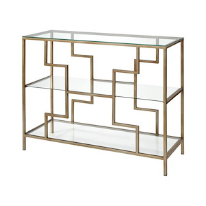 Louisville - Modern/Contemporary Style w/ Luxe/Glam inspirations - Glass and Metal Console - 34 Inches tall 42 Inches wide - 1007380