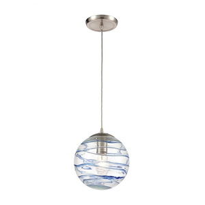 Vines - 1 Light Mini Pendant in Modern/Contemporary Style with Coastal/Beach and Boho inspirations - 9 Inches tall and 8 inches wide - 881877