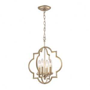 Chandette - 4 Light Chandelier In Glam Style-18 Inches Tall and 14 Inches Wide