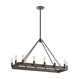 Lewisburg - 4teen Light Chandelier in Transitional Style with Country/Cottage and Southwestern inspirations - 19 Inches tall and 14 inches wide
