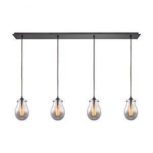 Jaelyn - 4 Light Linear Pendant In Modern Style-8 Inches Tall and 46 Inches Wide