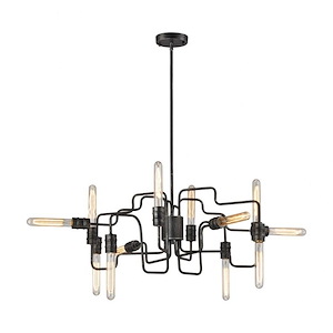 Transit - 12 Light Chandelier in Modern/Contemporary Style with Retro and Urban/Industrial inspirations - 12 Inches tall and 29 inches wide - 522014