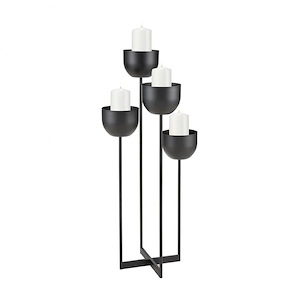 Tulip - Transitional Style w/ Urban/Industrial inspirations - Metal Candle Holder - 38 Inches tall 17 Inches wide