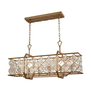 Armand - 6 Light Chandelier in Traditional Style with Luxe/Glam and Victorian inspirations - 18 Inches tall and 35 inches wide - 613712