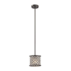 Genevieve - 1 Light Mini Pendant in Modern/Contemporary Style with Luxe/Glam and Boho inspirations - 6 Inches tall and 7 inches wide