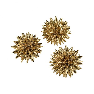 Spangle - Transitional Style w/ Luxe/Glam inspirations - Composite Ornamental Sculpture (Set of 2) - 5 Inches tall 5 Inches wide