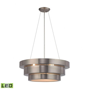 Layers - 28.5W 3 LED Chandelier in Modern/Contemporary Style with Art Deco and Urban/Industrial inspirations - 8 Inches tall and 22 inches wide - 521981