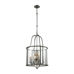 Neo Classica - 8 Light Chandelier in Traditional Style with Modern Farmhouse and Country/Cottage inspirations - 35 Inches tall and 20 inches wide