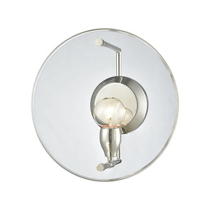 Disco - 1 Light Wall Sconce in Modern/Contemporary Style with Mid-Century and Luxe/Glam inspirations - 12 Inches tall and 12 inches wide