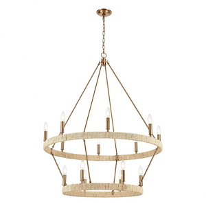 Abaca - 14 Light Chandelier-46 Inches Tall and 36 Inches Wide - 1273794