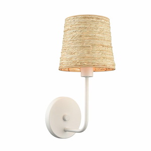 Abaca - 1 Light Wall Sconce In Coastal Style-15 Inches Tall and 7 Inches Wide