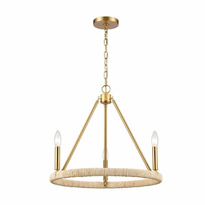 Abaca - 3 Light Chandelier-18 Inches Tall and 20 Inches Wide - 1335984