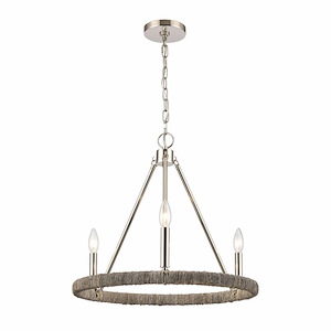 Abaca - 3 Light Chandelier-18 Inches Tall and 20 Inches Wide - 1335984