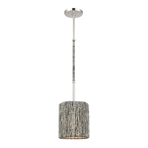 Abaca - 1 Light Mini Pendant-9 Inches Tall and 8 Inches Wide - 1273449