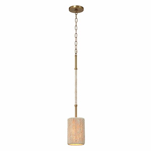 Abaca - 1 Light Mini Pendant-23.75 Inches Tall and 5.25 Inches Wide