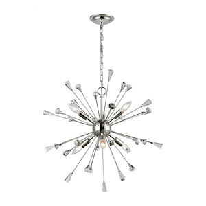 Sprigny - 6 Light Chandelier in Modern/Contemporary Style with Mid-Century and Luxe/Glam inspirations - 24 Inches tall and 25 inches wide - 613806