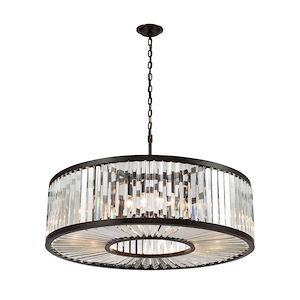 Palacial - 11 Light Chandelier in Traditional Style with Art Deco and Luxe/Glam inspirations - 11 Inches tall and 35 inches wide