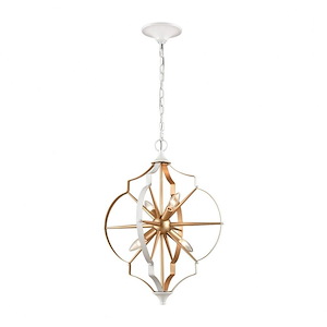 Laguna Beach - 4 Light Chandelier in Modern/Contemporary Style with Mid-Century and Luxe/Glam inspirations - 23 Inches tall and 18 inches wide