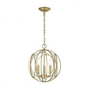 Loughton - 3 Light Chandelier in Modern/Contemporary Style with Mid-Century and Retro inspirations - 16 Inches tall and 14 inches wide