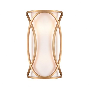 Ringlets - 2 Light Wall Sconce In Modern Style-15 Inches Tall and 9 Inches Wide