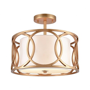 Ringlets - 2 Light Semi-Flush Mount In Modern Style-14 Inches Tall and 16 Inches Wide