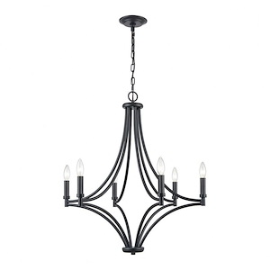Spanish Villa - 6 Light Chandelier In Traditional Style-29 Inches Tall and 26 Inches Wide - 1273571