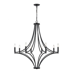 Spanish Villa - 8 Light Chandelier In Traditional Style-39 Inches Tall and 36 Inches Wide - 1273609