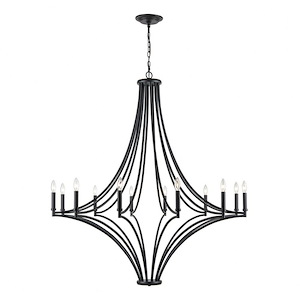 Spanish Villa - 12 Light Chandelier In Traditional Style-53 Inches Tall and 48 Inches Wide