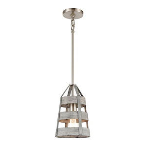 Brigantine - 1 Light Mini Pendant In Coastal Style-11 Inches Tall and 7 Inches Wide - 1273572