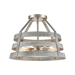 Brigantine - 2 Light Semi-Flush Mount In French Country Style-12 Inches Tall and 15 Inches Wide - 1273551